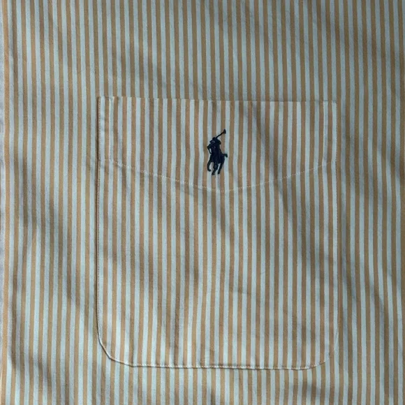 Ralph Lauren Men's Yellow Striped Shirt XL 100% cotton - Picture 5 of 7